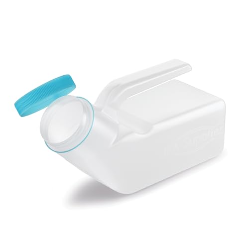 JFA Supplies Male Urinal Bottle/Urine Bottle 1L with Glow in Dark Lid