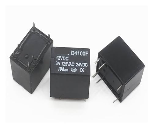 Relé de 6 pines Q4100F 12VDC mini conmutador electrónico 4100-12V-3A para PCB 5