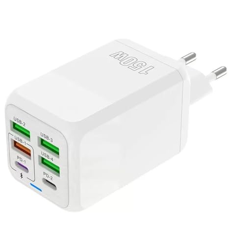 USB C Charger, 6 Ports with 2 USB-C Ports and 4 USB-A Ports, Dual PD Fast Charger, USB Power Adapter for iPhone 16 15 14 Pro Max 13 12 11, Samsung, Mobile Phones USB C Charger, 6 Ports with 2 USB-C Ports and 4 USB-A Ports, Dual PD Fast Charger, USB Power Adapter for iPhone 16 15 14 Pro Max 13 12 11, Samsung, Mobile Phones