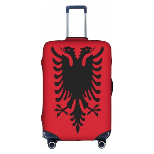 Albania National Flag Luggage Suitcase Cover, Stretchable Protection Luggage Stylish Suitcase Covers Medium