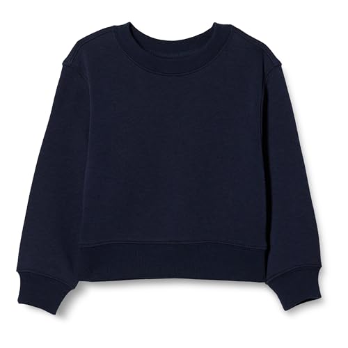 Amazon Essentials Toddler Girls Crew Neck Sweatshirt Navy 2T