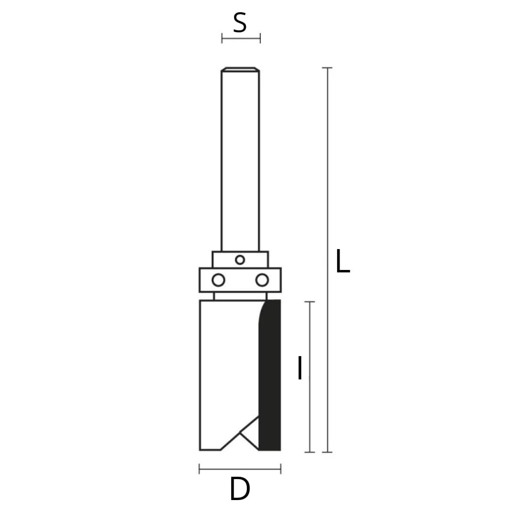 Fresa a copiare con cuscinetto per legno, diametro 12,7 mm, I. 32 mm, gambo 6 mm, per fresatrice verticale e rifilatore - GodzillaBits (la più scelta) LTS112C.128