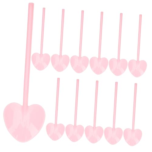 IWOWHERO 100pcs Disposable Plastic Dessert Spoons Party Supplies for Ice Cream Cake Pudding Yogurt Design for Home Restaurant Parties Picnics
