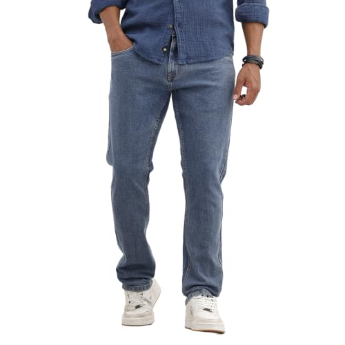 Image of WROGN Men's Slim Fit Jeans | Mid Rise | Jeans for Man