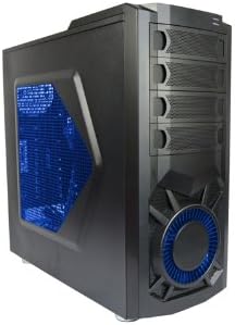 Xion XON-570 Steel ATX Mid Tower Computer Case - Retail Cases - Black with Blue LED Light