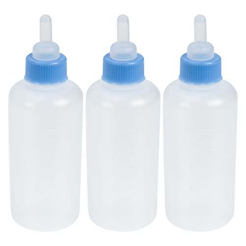 Hemoton 3pcs Kitten Milk Replacement Bottle Emulaite Breastfeeding Bottle for Feeding Kitten Feeding Cat Home Accessory
