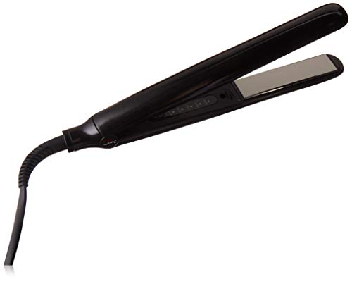 CHI 1  Titanium Hairstyling Iron with TouchSlide Adjustable Heat Settings and Curved Floating Plates, 1 lb, Black
