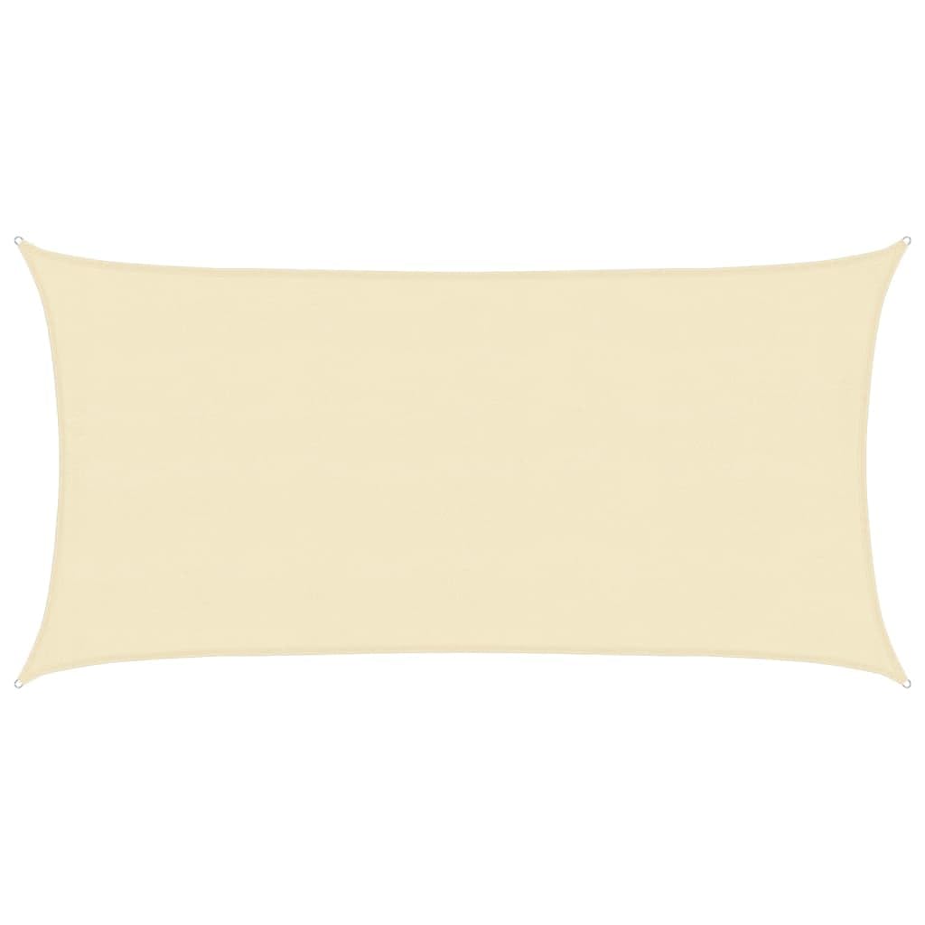 vidaXL Vela Parasole 160 g/m² Crema 4x7 m in HDPE