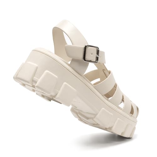 Image of Colgo Womens Platform Wedge Sandals Chunky Block Heeled Adjustable Buckle Fisherman Sandals for Summer