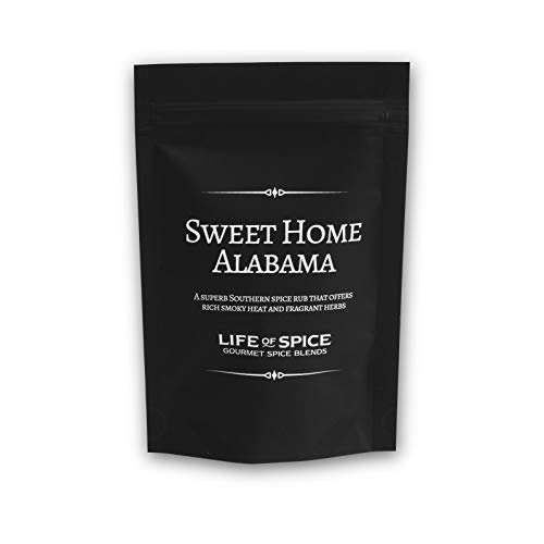 Life of Spice Sweet Home Alabama Barbecue Rub | All Purpose American Seasoning for Chicken, Meat and Veg | 40g Pack with Recipe Card | Smoked Paprika, Sage and Oregano | Great American BBQ Rub