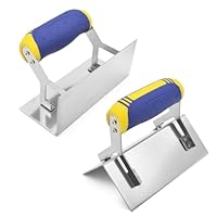 Halorin Eckenkelle Rostfreie Eckenkellen Set 2-TLG: Inneneckenkelle und Außeneckenkelle aus Edelstahl, Eckkelle für Gipsarbeiten, Eckspachtel Kantenkelle mit Softgriff, Stuckateur und Eckenspachtel