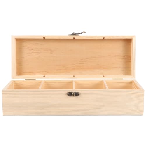 WEKADRIN 多格実木収納ボックス スロット ジュエリーオーガナイザー 木製茶葉収納箱 ウッド調 インテリア雑貨用
