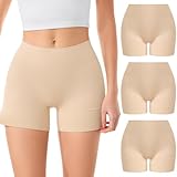 ForeverShaper Slip Shorts for Under Dresses Women, Seamless Anti Chafe Underwear Shapewear Thigh Cooling Biker Short Panties