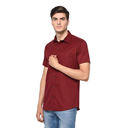 Image of Men Solid Slim Fit Shirt