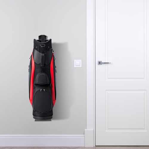 Image of Wall Mount Golf Bag Storage Stand Organizer Rack for Garage Golf Bag Holder