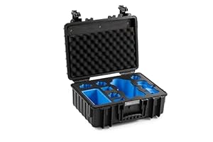 B&W International Transportkoffer Outdoor 5000 (PP.221) Schwarz – für DJI Mavic 4 Pro – Wasserdicht (IP67), staubdicht, schlagfest, extrem robust