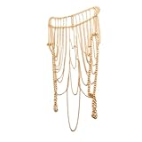 LIFKOME Cadena Corporal para Mujer Estilo Europeo, Joyería de Metal Dorada Borlas, Adecuado para Fiestas, Playa y Ocasiones Obsequios