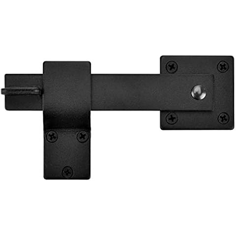Homode Gate Flip Latch, Heavy Duty Black Double Gate Latch Lock for Barn Door, Fence, Cabin Cover