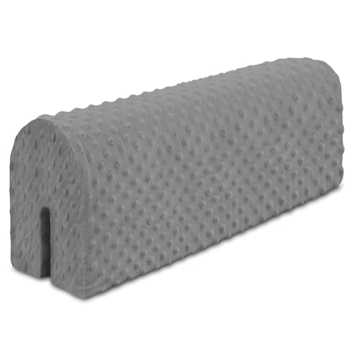 Bettkantenschutz für Kinderbetten 80 cm - Schutz für Bettrahmen Baby Bett rausfallschutz für boxspringbett bettgitter mit Bezug Kantenschutz Kinder Babybett Grau