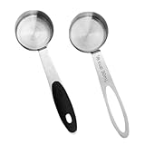 LABRIMP 2Stücke Messlöffel für Küchen und Cafés mit Messskala und Glatter Oberfläche zum Abmessen von Kaffee Gewürzen und