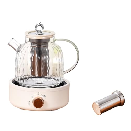 Sailozai 養生専用多機能オフィスで湯沸茶保温一体全自動炊飯ポット (白色電気ストーブ+ガラス養生ポット)