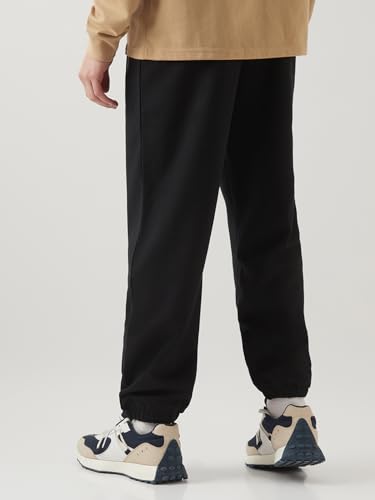 Image of Bewakoof Men's Solid Oversized Fit Cotton Joggers