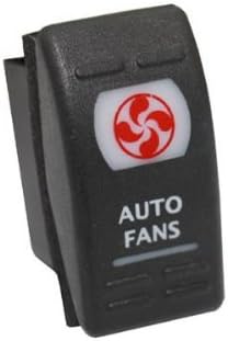 Rocker Switch Auto Fans Symbol (Red)