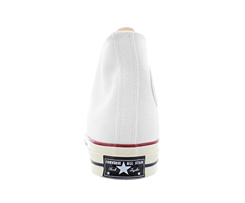 Image of Converse Unisex Chuck Taylor 70s High Top Sneakers, White /Garnet /Egret, 8.5 US Women /6.5 US Men