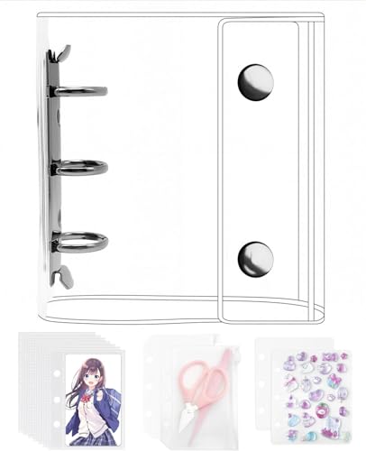 JEFURE シール帳バインダー 透明 A8サイズ 銀色