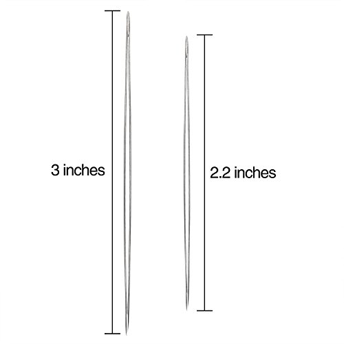 Shappy 6 Pieces Big Eye Beading Needles With Needle Bottle (2.2 Inch, 3 Inch) #TOP1