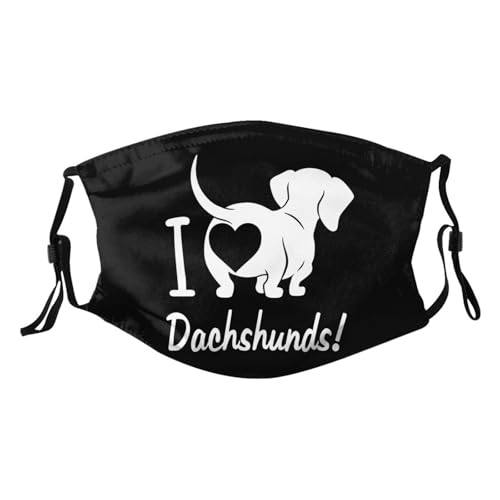 Cute Dachshund Adult Dust Mask Adjustable Dust Face with 2 Filter37