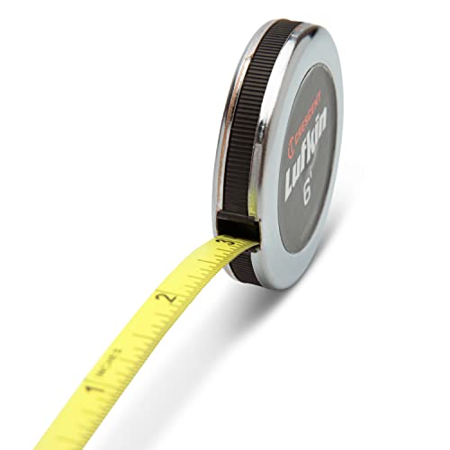 Lufkin Crescent Lufkin 1/4" x 6' Executive Diameter Yellow Clad A19 Blade Pocket Tape Measure - W606PD #1