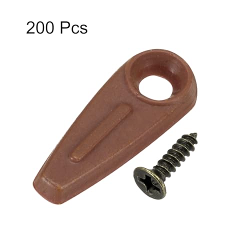 Image of HARFINGTON 200Pcs Picture Frame Backing Hardware Clip with 200Pcs Screws Turn Button Fasteners Set Picture Turn Backing Clips for Craft Hanging Picture Drawing, Brown
