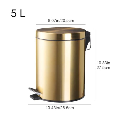 Caneca de basura pequeña acero inoxidable 5L miniatura 7