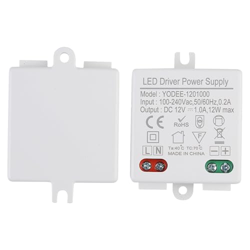 2 unidades Mini Transformadores LED 12 V 12 W, Driver 230 V a 12 V DC IP67 impermeable, alimentación compacta sin carga mínima, para cintas, bombillas G4, MR11, MR16, iluminación interior