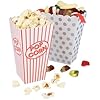 Relaxdays 10023854 Boîtes à Pop-Corn, Récipients, Sachets Lot De 48, Rétro, Soirée Film Cinéma, Anniversaire, Carton, Blanc-Rouge, X