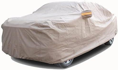 Image of Tecoom Thick Shell Truck Car Cover Waterproof Windproof Fit for Ford F150 Ram 1500 Chevy Silverado Toyota Tundra GMC Sierra Full Size Pickup with Straps Buckles Antenna Patch Length Up to 245 inch