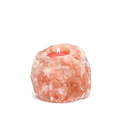 Porta Velas Decorativos: Ideas y Estilos para Iluminar tu Hogar Aromasenses.- Portavelas de Sal del Himalaya 700g-1 kg - Porta Velas 100% Natural - Hecho a Mano - Decoración - Relajación - Meditación (1 und)
