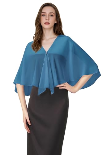 Coucoland Shawl Wraps for Women - Sheer Chiffon Shawl Elegant Soft Wraps for Evening Dress Wedding Party