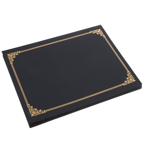 Pochettes en papier noir pour certificats protégeant vos écrits