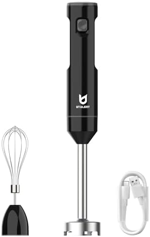 Cordless Hand Blender, UTALENT Variable Speed Immersion Blender h...