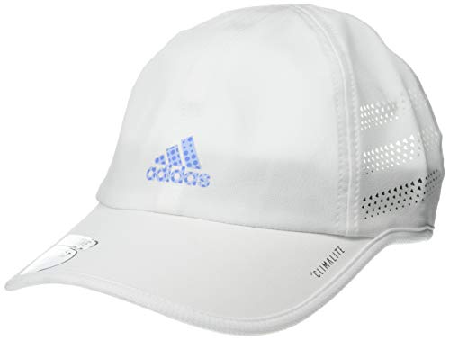 adidas Superlite Pro Relaxed Adjustable Performance Cap, White/Dotten Real Blue, One Size