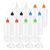 CRTHL Needle Tip Bottle - 12 PCS 120ML Needle Applicator Tip Bottles, Plastic Dropper Bottles with 4...
