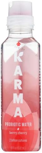 Karma Wellness WaterProbiotics Berry Cherry Beverage Water 18 FO (Pack of 3)