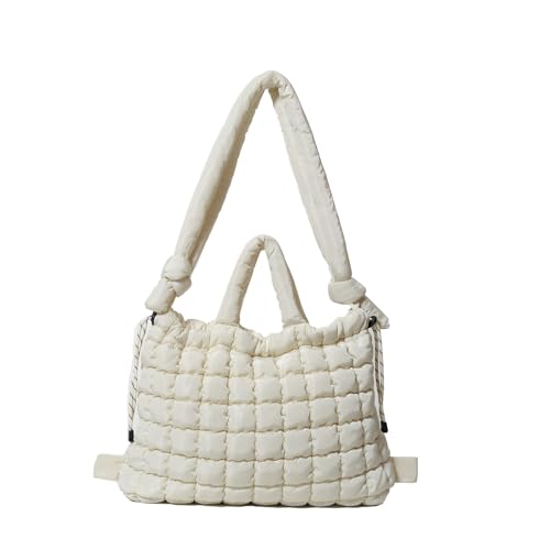 Sac à bandoulière matelassé blanc Morain grand format pour voyage décontracté