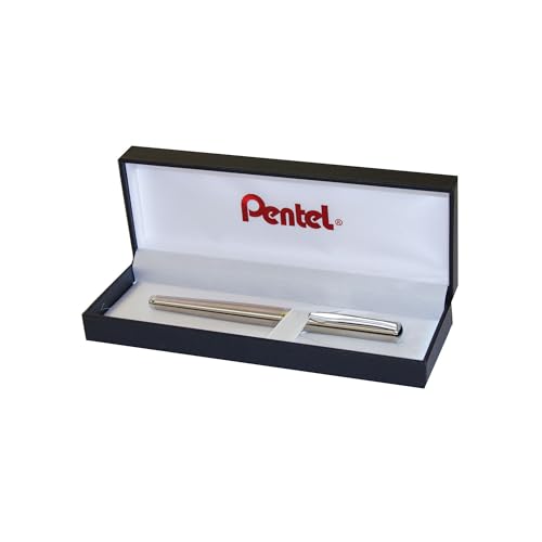 Pentel roller con barril plateado miniatura 1