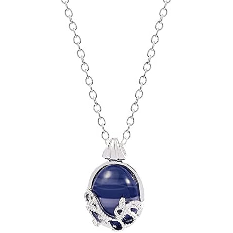 VNEWSCHI Vampire Diaries Necklace,The Katherine Pierce Necklace Daywalking Pendant Charm Necklace-Royal Blue and Daylight Walking Signet Damon's Ring for Fans Cover