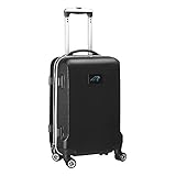 Denco NFL Carolina Panthers Carry-On Hardcase Luggage Spinner, Black