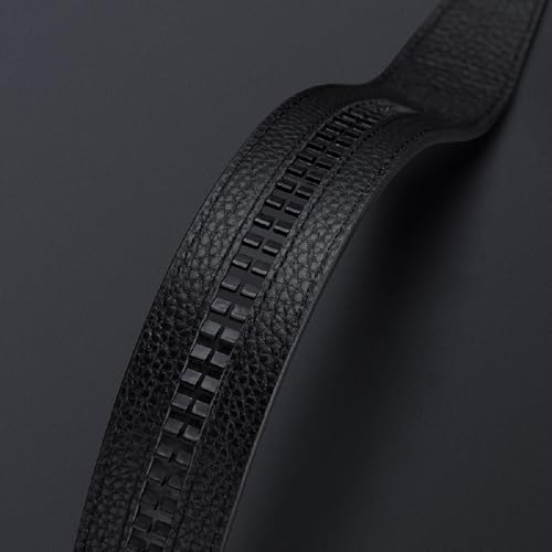 VANNANBA Mens Ratchet Belts Genuine Leather Designer Belt with Automatic Buckle Alloy Gift for Men2