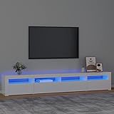 Mueble TV Moderno: Con un diseño moderno y práctico, este mueble para la TV con luces LED definitivamente se convierte en el centro de atención de tu habitación.